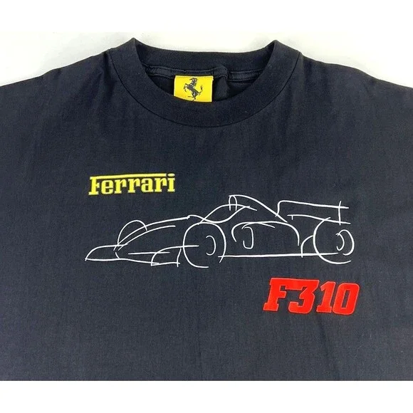 Vintage 1996 FERRARI F310 Black F1 Racing T Shirt Mens XL Short Sleeve - Picture 2 of 7